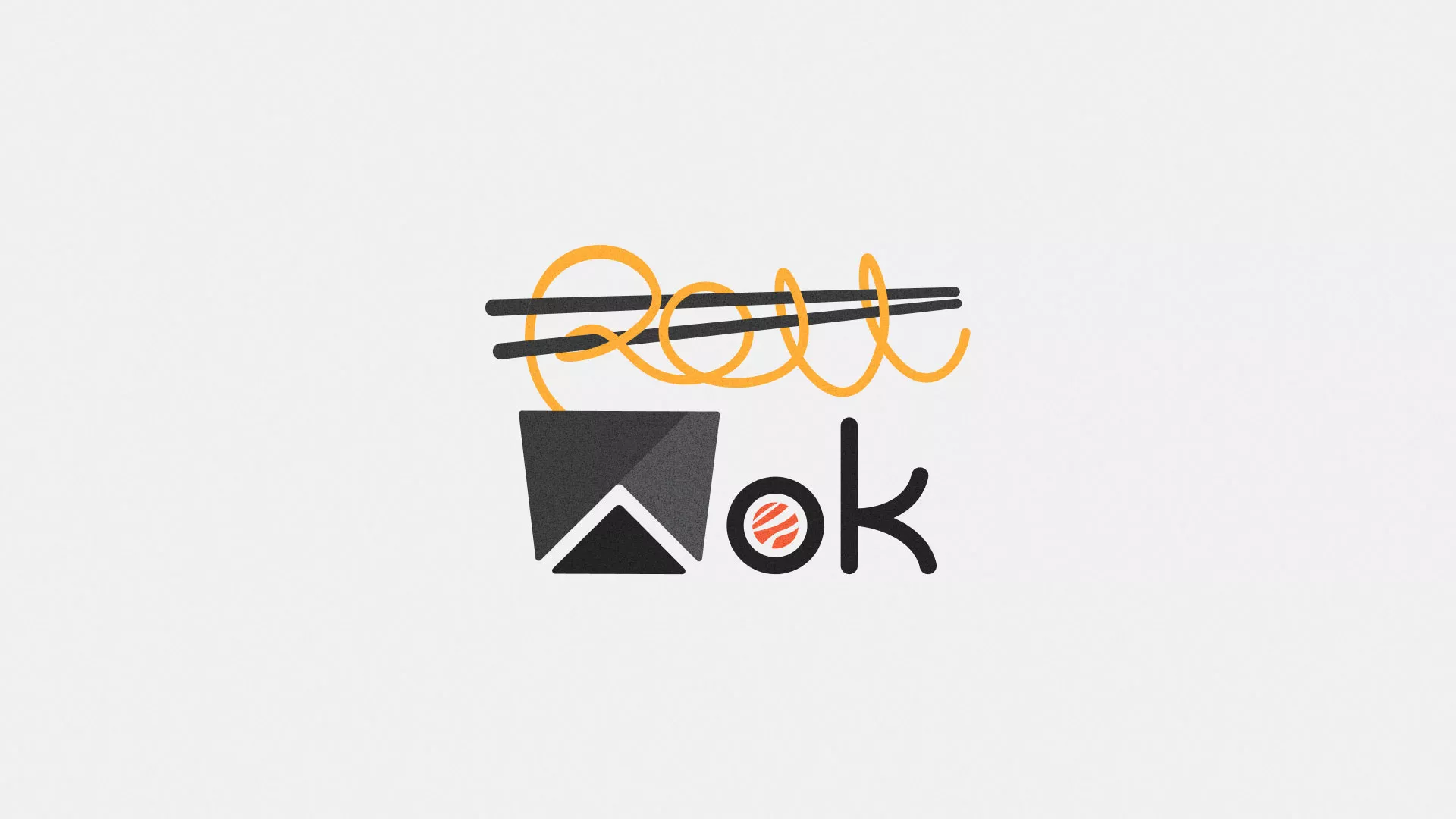 Разработка логотипа суши-бара «Roll Wok Club» в Новочебоксарске